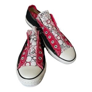 Converse One Reds “Soccer Chick” Custom Sneakers | Women’s 8 Y2K Red Black NWT